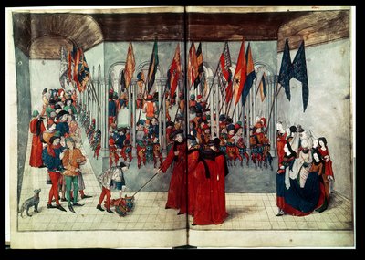Preparations for a Tournament, from a Treatise by Duke of Anjou and King of Naples Rene or Renatus I